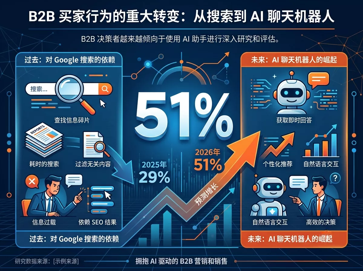 2026年，超51%的B2B采购商先用ChatGPT做调研——你被筛掉了吗？