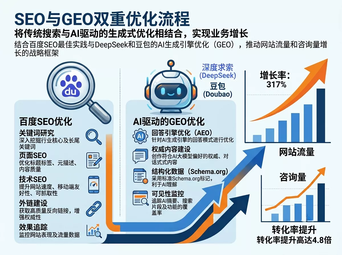 百度SEO与豆包DeepSeek GEO双优化效果数据图.webp
